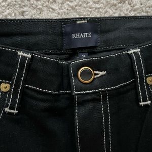 KHAITE Vanessa Jean Black and Ivory stitching | size 28